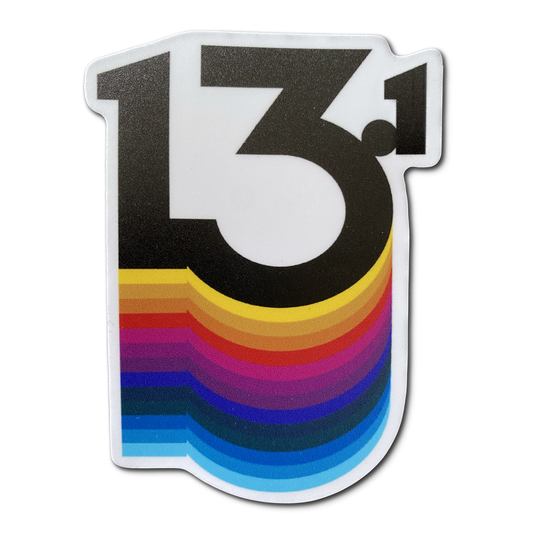 13.1 Retro Half Marathon - Die Cut Vinyl Sticker