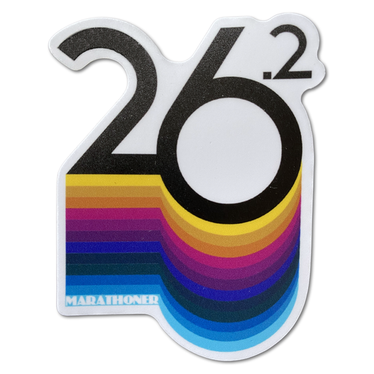 26.2 Retro Marathoner - Die Cut Vinyl Sticker