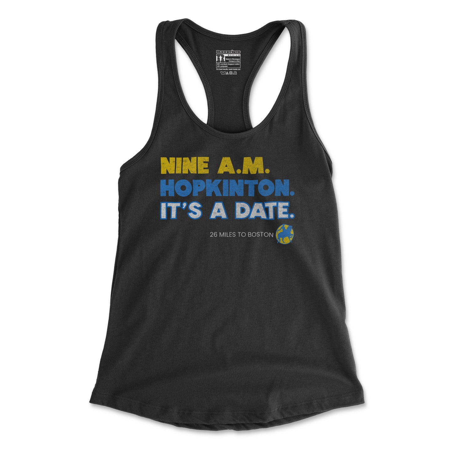9 AM, Hopkinton, It's A Date - Women's Racerback Tank