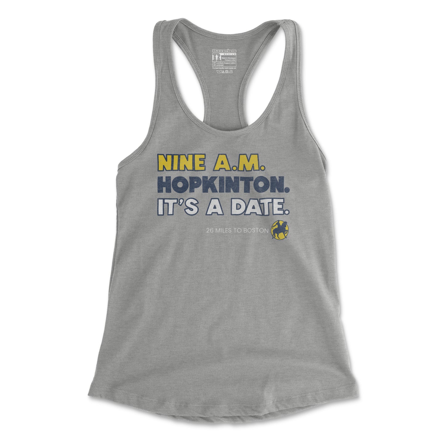 9 AM, Hopkinton, It's A Date - Women's Racerback Tank