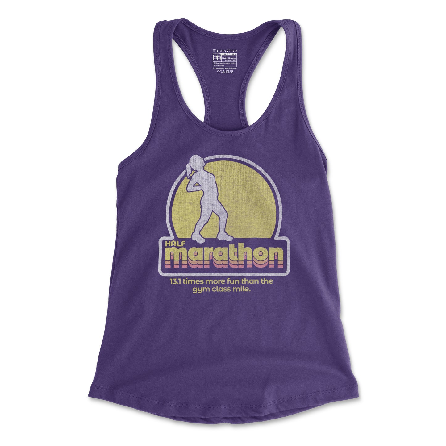 Half Marathon 13.1 Times More Fun Than The Gym Class Mile - Women's Racerback Tank