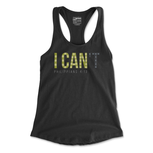 I CAN Philippians 4:13 - Women's Racerback Tank
