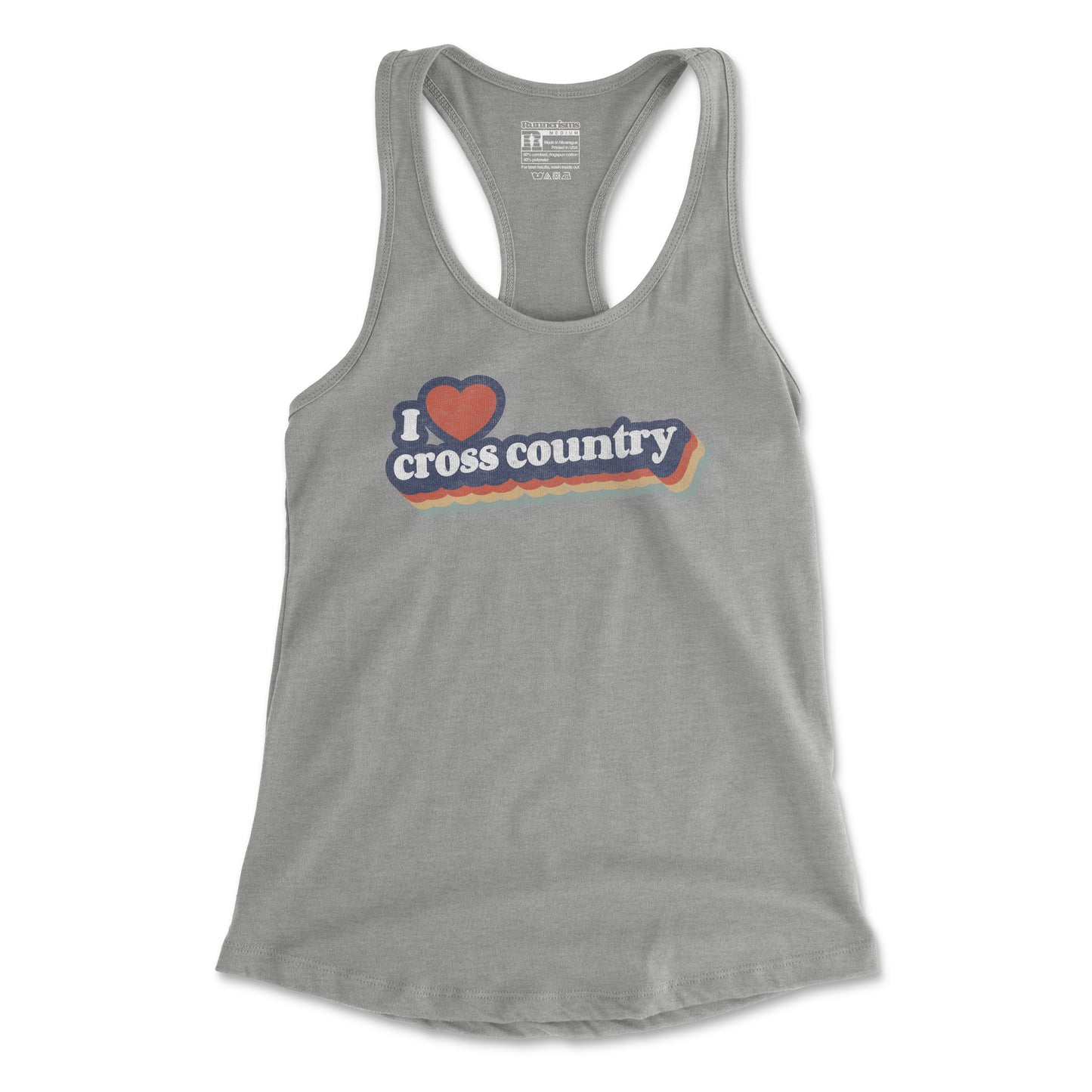 I Love Cross Country - Women's Racerback Tank