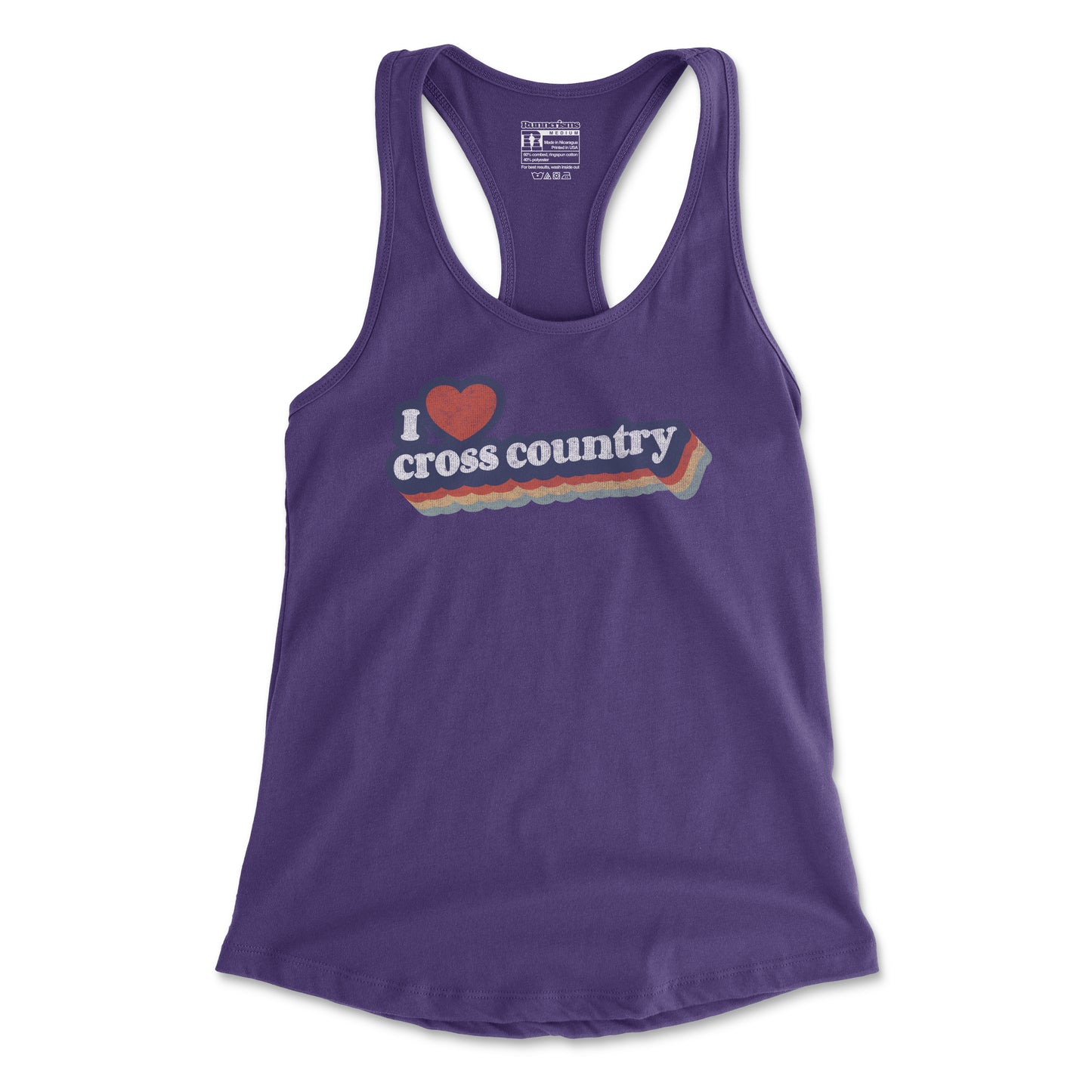 I Love Cross Country - Women's Racerback Tank