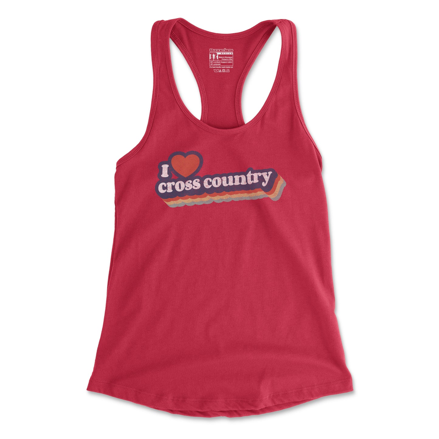I Love Cross Country - Women's Racerback Tank