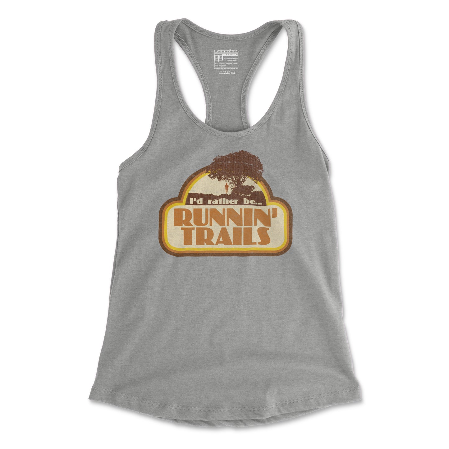 I'd Rather Be Runnin' Trails - Women's Racerback Tank