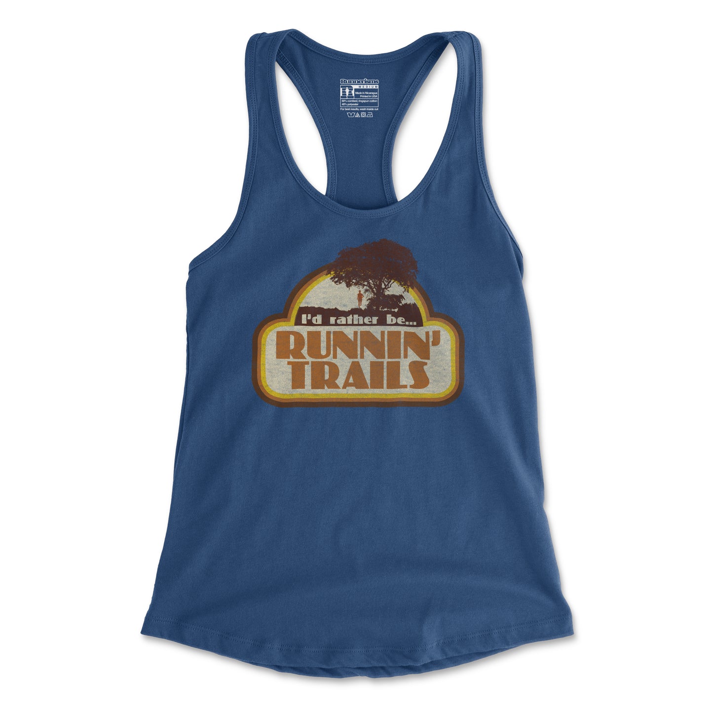 I'd Rather Be Runnin' Trails - Women's Racerback Tank