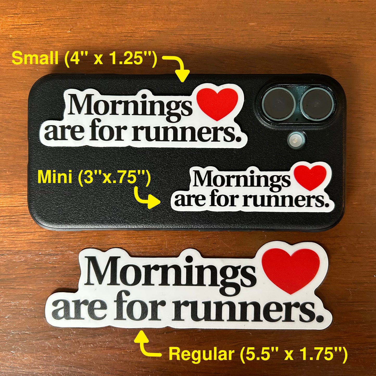 Mornings Are For Runners - Die Cut Vinyl Sticker