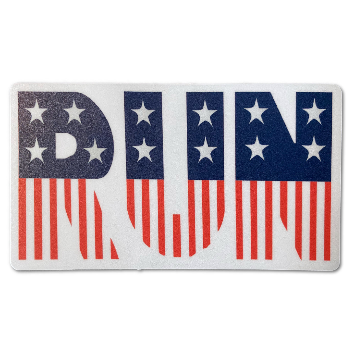 American Flag Run - Die Cut Vinyl Sticker