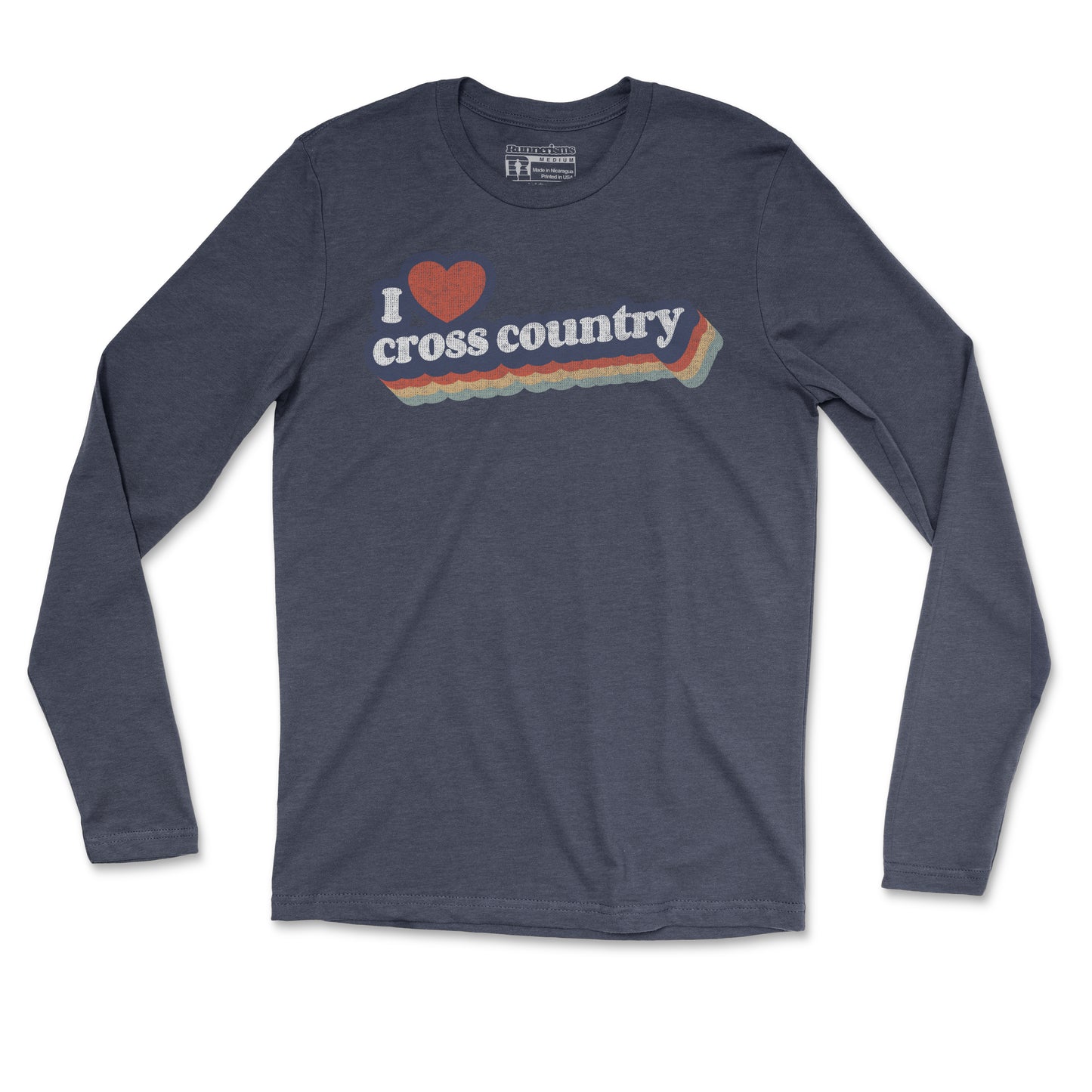 I Love Cross Country - Unisex Long Sleeve T Shirt