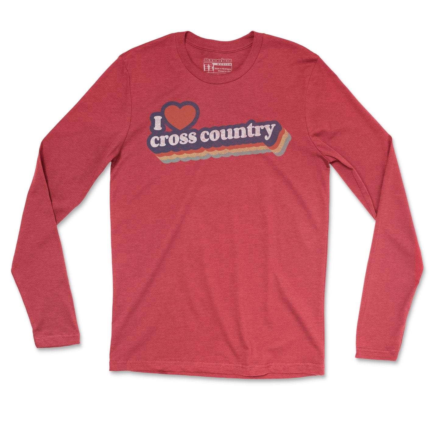 I Love Cross Country - Unisex Long Sleeve T Shirt