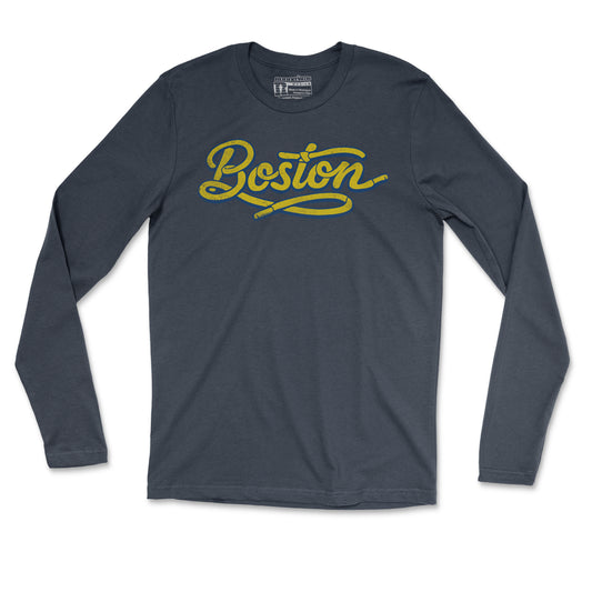 Lace Up Boston - Unisex Long Sleeve T Shirt