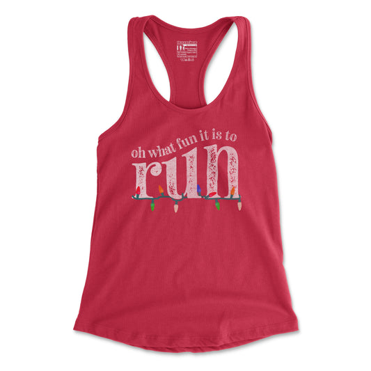 Oh What Fun It Is To Run - Women's Racerback Tank