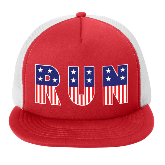 American Flag Run - Trucker Hat
