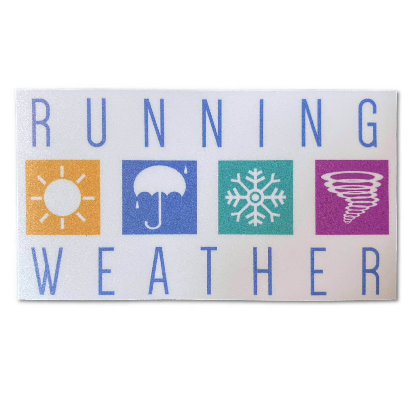 Running Weather- Die Cut Vinyl Sticker