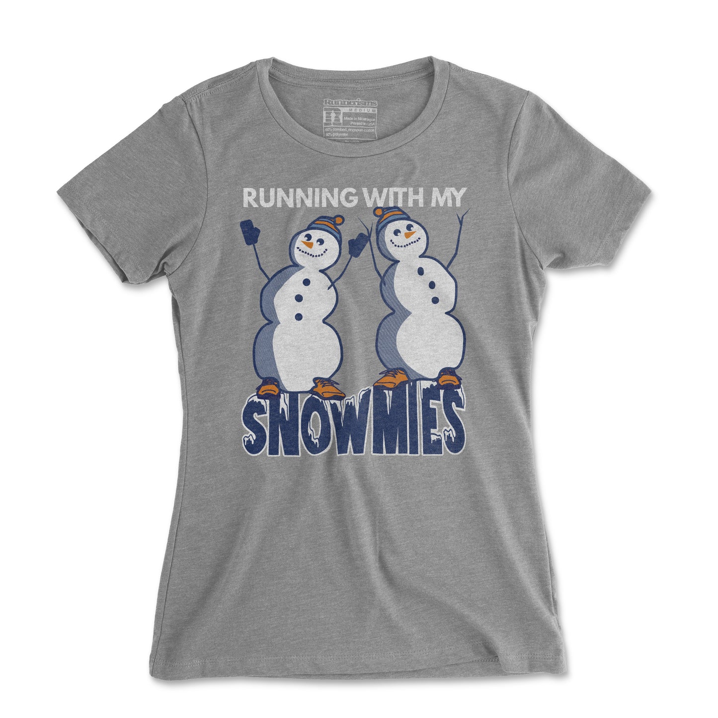 Running With My Snowmies - Women's T Shirt