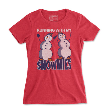 Running With My Snowmies - Women's T Shirt