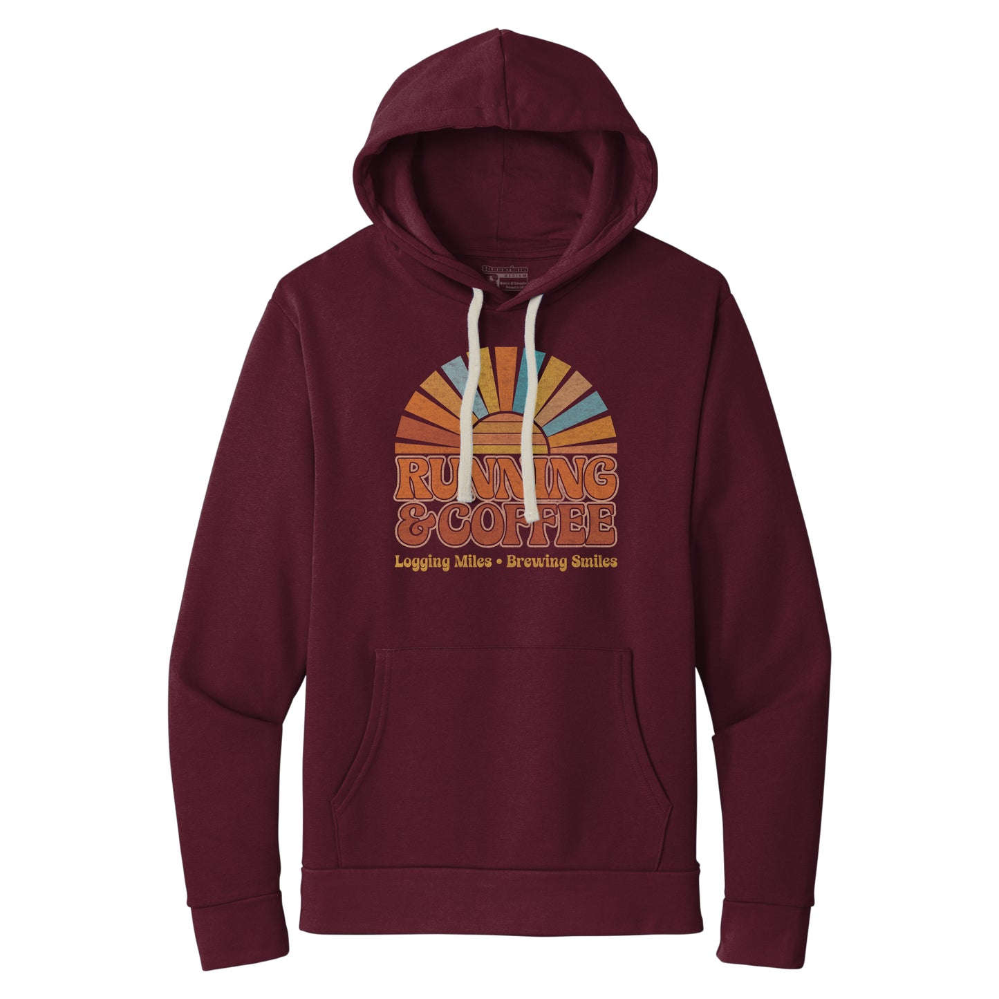 Running & Coffee Logging Miles Brewing Smiles - Unisex Hoodie Sweatshirt