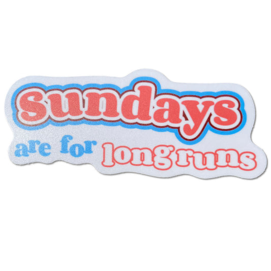 Sundays Are For Long Runs - Die Cut Vinyl Sticker