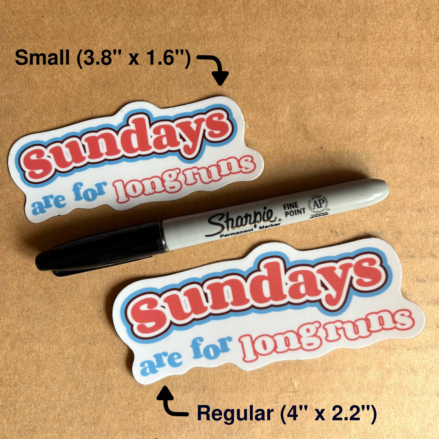 Sundays Are For Long Runs - Die Cut Vinyl Sticker