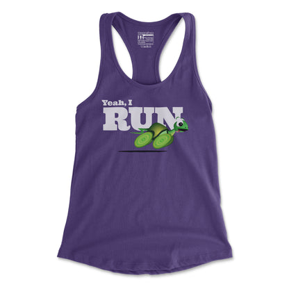Yeah, I Run - Women's Racerback Tank